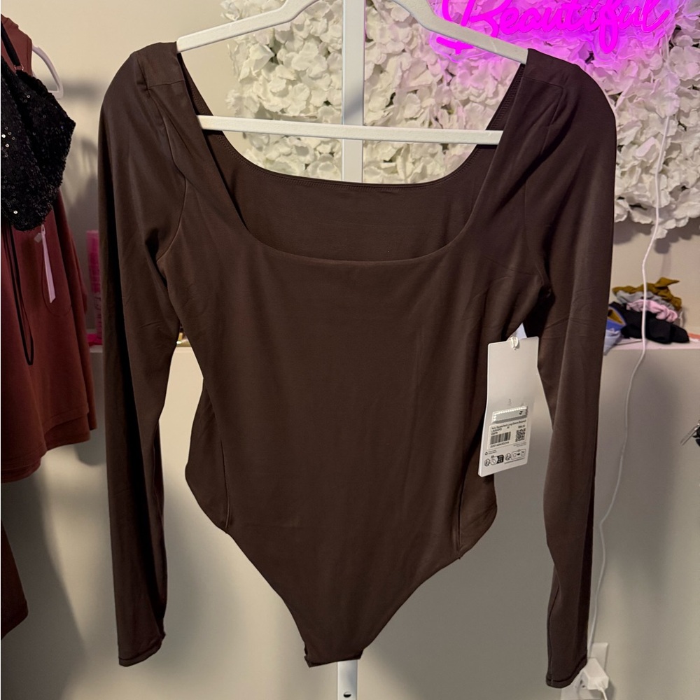 Lululemon Wundermost Square Neck Long Sleeve Bodysuit